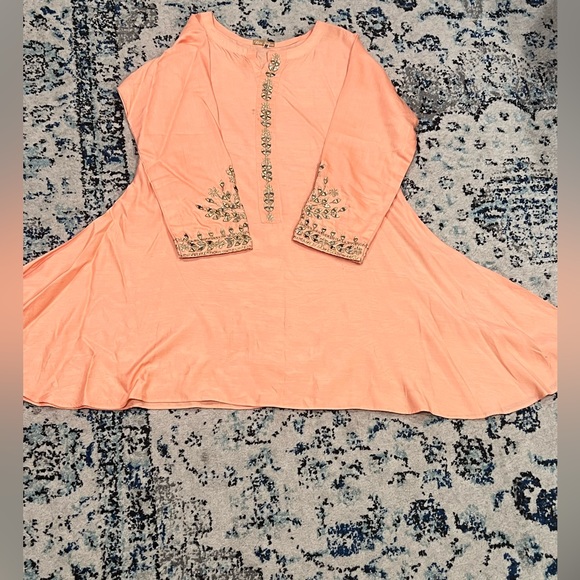 Mirror Work Dupatta and Shirt - Picture 2 of 3